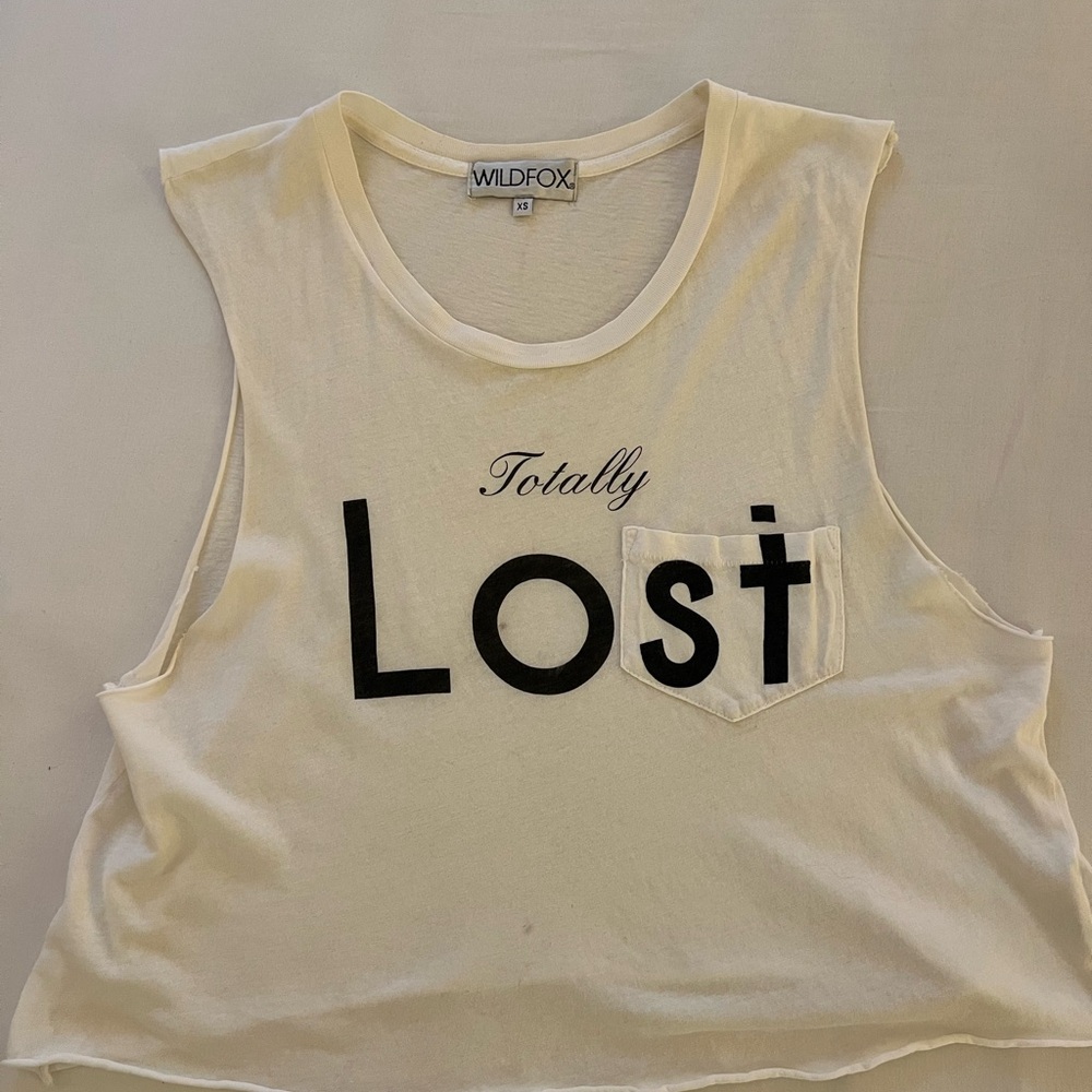 Wildfox Cream Cut Out Tee